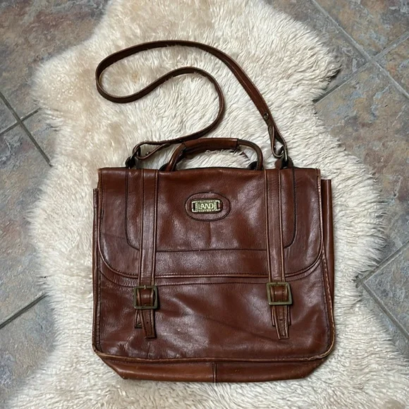 Vintage Leather Messenger Bag